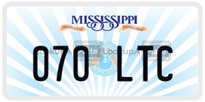 070LTC  license plate in MS