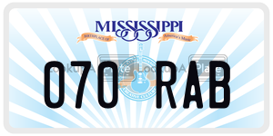 070RAB  license plate in MS