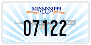 07122  license plate in MS