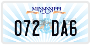 072DA6  license plate in MS