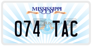 074TAC  license plate in MS