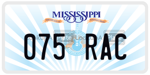 075RAC  license plate in MS