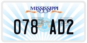 078AD2  license plate in MS