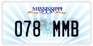 078MMB  license plate in MS
