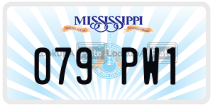 079PW1  license plate in MS