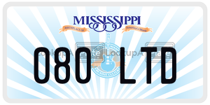 080LTD  license plate in MS