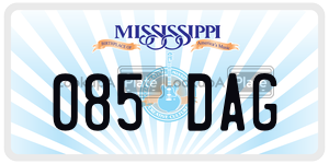 085DAG  license plate in MS