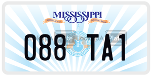 088TA1  license plate in MS