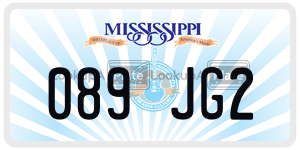 089JG2  license plate in MS