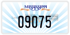 09075 license plate in Mississippi
