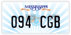 094CGB  license plate in MS