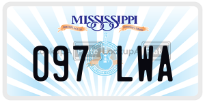 097LWA  license plate in MS