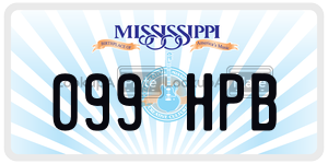 099HPB  license plate in MS