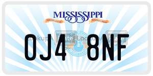 0J48NF  license plate in MS