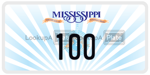 100  license plate in MS