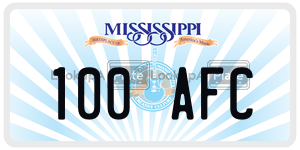 100AFC  license plate in MS