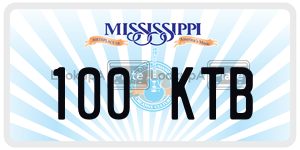 100KTB  license plate in MS
