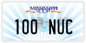 100NUC  license plate in MS