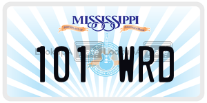 101WRD  license plate in MS