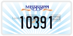 10391  license plate in MS