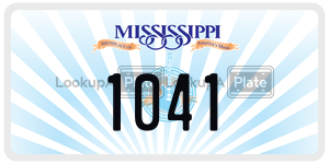 1041  license plate in MS
