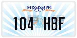 104HBF  license plate in MS