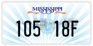 10518F  license plate in MS