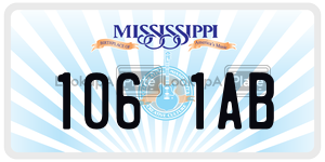 1061AB  license plate in MS