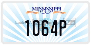 1064P  license plate in MS
