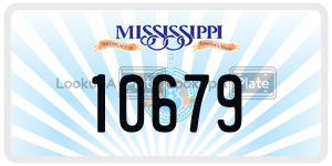 10679 license plate in Mississippi