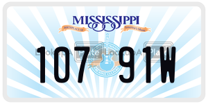 10791W  license plate in MS