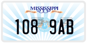 1089AB  license plate in MS