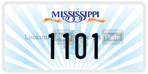 1101  license plate in MS
