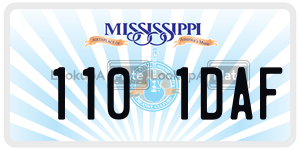 1101DAF  license plate in MS