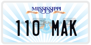 110MAK  license plate in MS