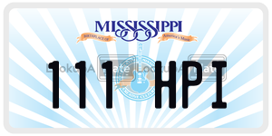 111HPI  license plate in MS