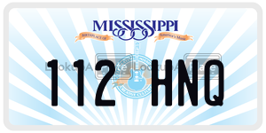 112HNQ  license plate in MS