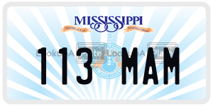 113MAM  license plate in MS