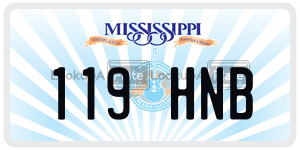 119HNB  license plate in MS