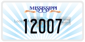 12007  license plate in MS