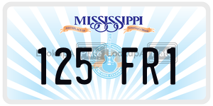 125FR1  license plate in MS