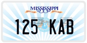 125KAB  license plate in MS