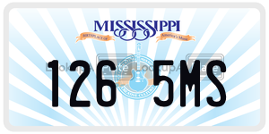 1265MS  license plate in MS