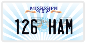 126HAM license plate in Mississippi