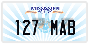 127MAB  license plate in MS