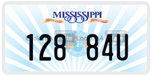 12884U  license plate in MS