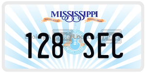 128SEC  license plate in MS