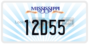 12D55  license plate in MS