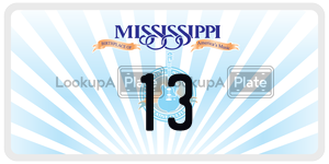 13  license plate in MS