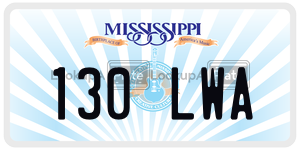 130LWA  license plate in MS